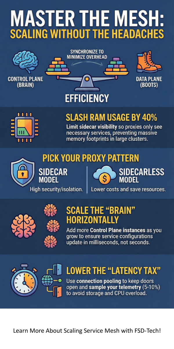 Scaling Service Mesh infographic