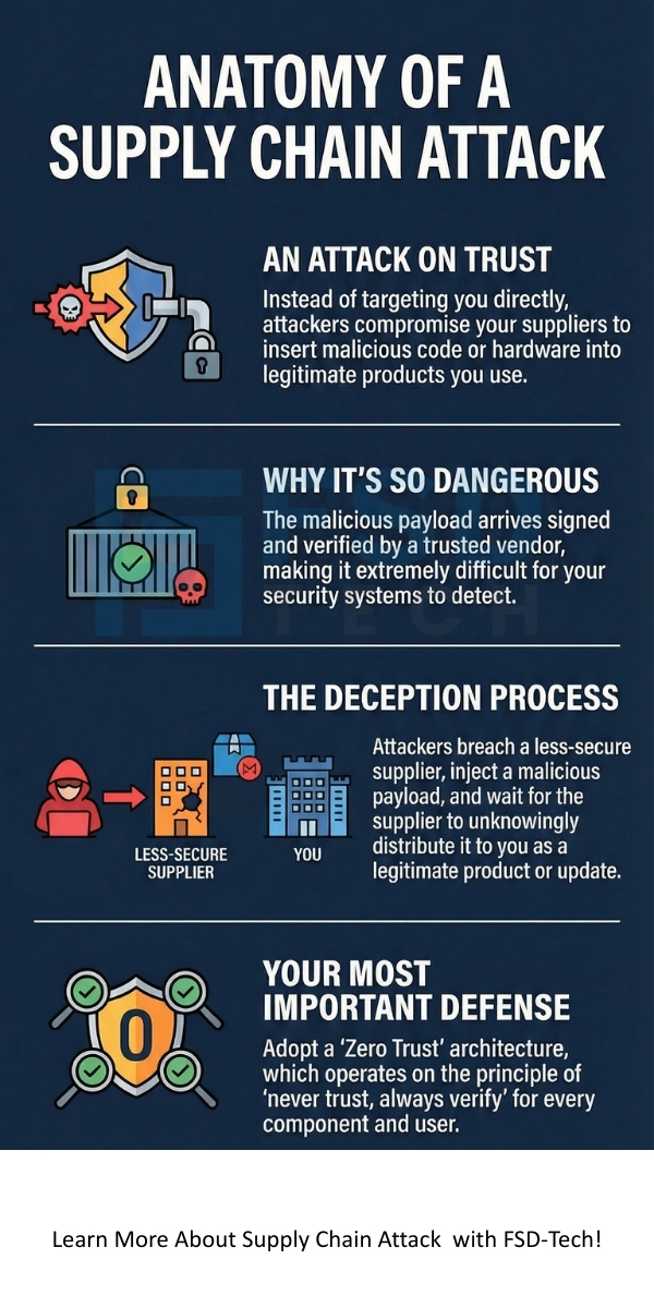 Supply Chain Attack infographic