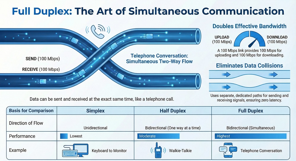 full duplex communication infographic
