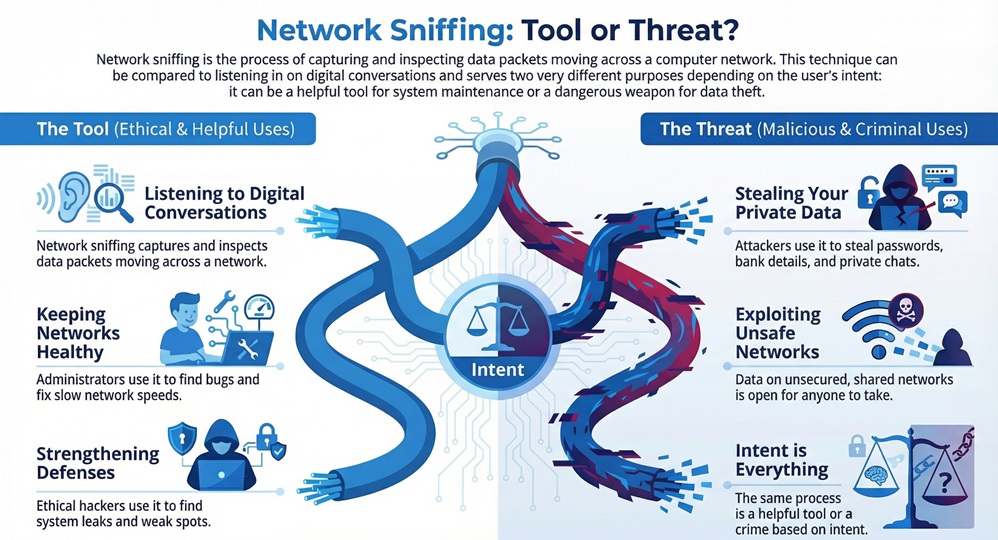 Network Sniffing infographic