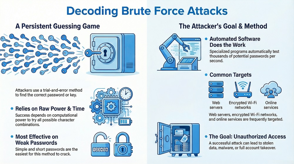 Brute Force Attack Infographic