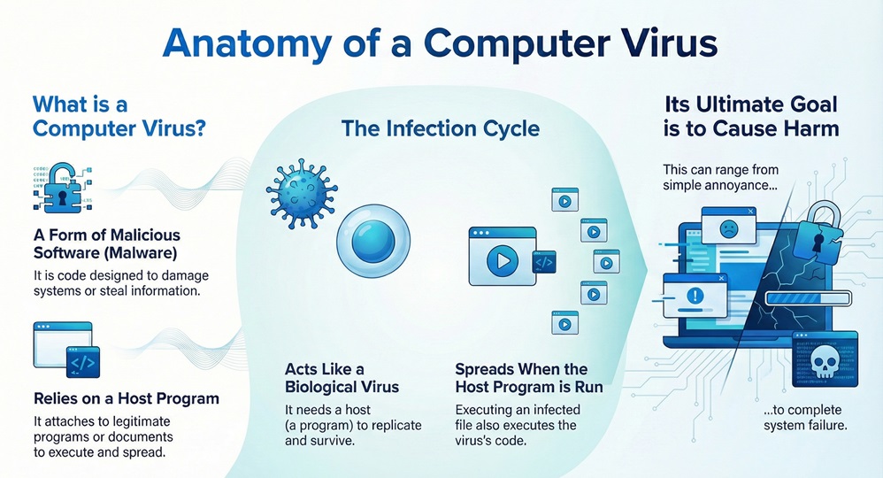 computer virus infographic