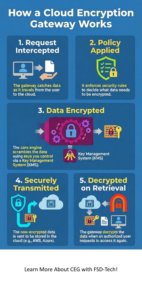 Cloud encryption gateway (CEG)