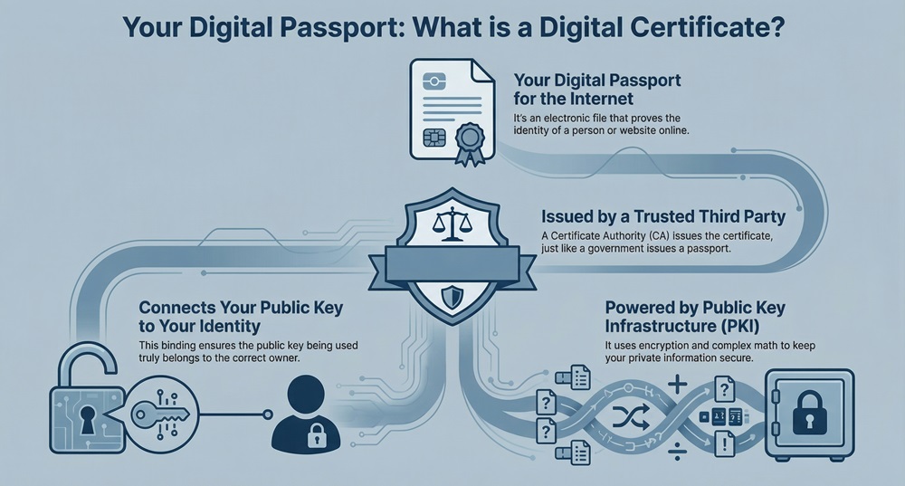 Digital certificate infographic