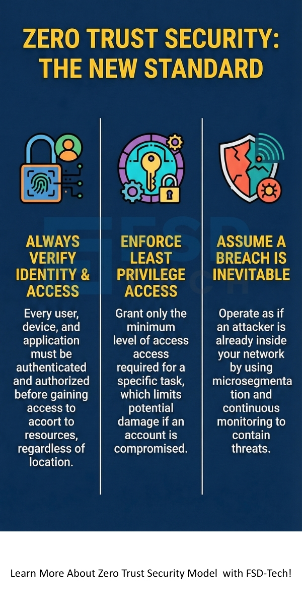 zero trust security model infographic